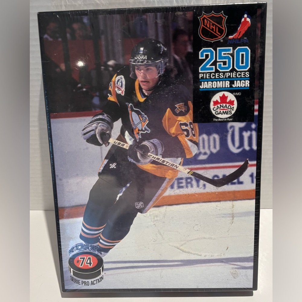 🔥1992 Pittsburgh Penguins #74 JAROMIR JAGR 250 Piece Jigsaw Puzzle New Sealed